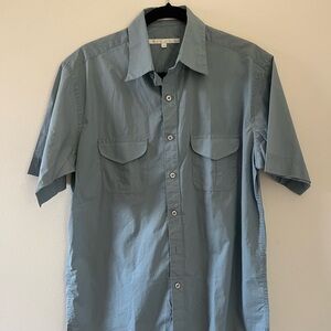 Men's Blue Short Sleeve Shirt